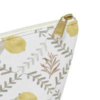 Lemon Tile Accessory Pouch w T-bottom in Gray
